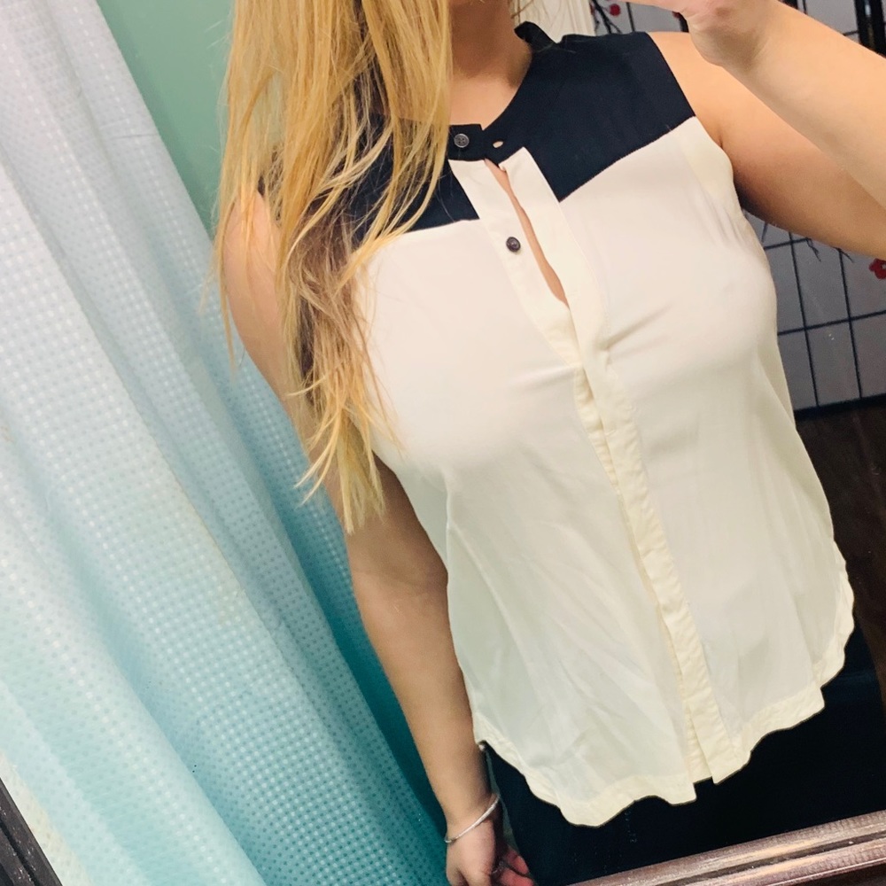 Alternative Apparel colorblock sleeveless blouse